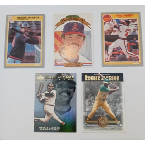 Reggie Jackson Lot of 5 Baseball Cards - Picture 1 of 2